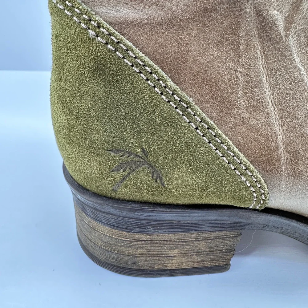 Dromedaris Karissa Ankle Boots EU 38 Brushed Scrunched Leather Combat Style